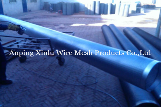 I giunti di tubo dello schermo di cavo di Johnson Welded Slot Wrapped V misura con la pianura smussata conclude 168 x 5.8m