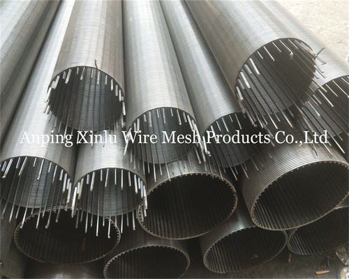 1000-3000-6000 mm Tubo a schermo a filo di cuneo con filo di supporto 3x4.6 mm per tubi di perforazione e trattamento delle acque reflue