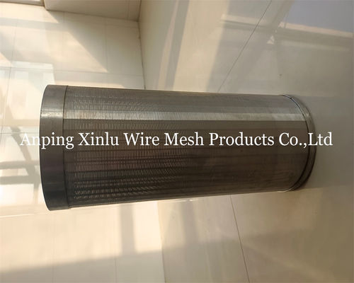 1000-3000-6000 mm Tubo a schermo a filo di cuneo con filo di supporto 3x4.6 mm per tubi di perforazione e trattamento delle acque reflue