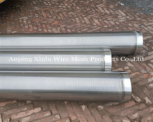 1000-3000-6000 mm Tubo a schermo a filo di cuneo con filo di supporto 3x4.6 mm per tubi di perforazione e trattamento delle acque reflue