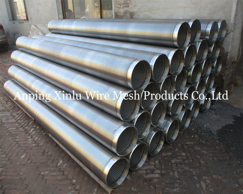 1000-3000-6000 mm Tubo a schermo a filo di cuneo con filo di supporto 3x4.6 mm per tubi di perforazione e trattamento delle acque reflue