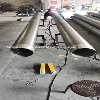 205 tubo di schermo per pozzi d'acqua con fessura di dimensione 0,020 &quot;Wund Screen Wire Wrapped Slotted Liner