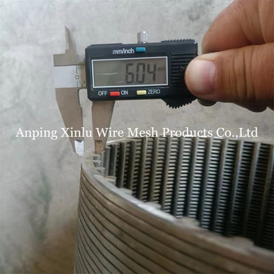 tubo di schermo per pozzi d'acqua a filo 3x6 mm da 1 a 200 pollici per petrolio/gas/mining/motore/pompa/trattamento delle acque reflue/trattamento delle acque sotterranee/rifiuti