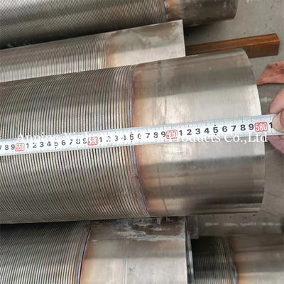 14&quot; SS316L Johnson tipo Vee Wire Water Well Screen Pipe con estremità a filo maschile / femminile