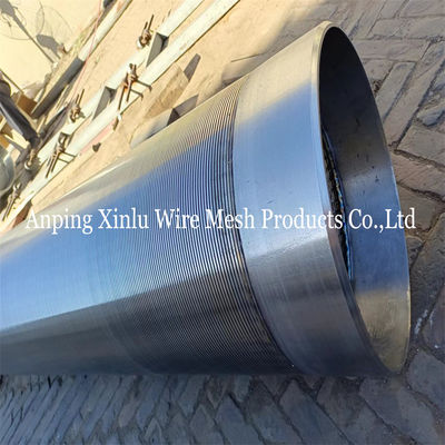 14&quot; SS316L Johnson tipo Vee Wire Water Well Screen Pipe con estremità a filo maschile / femminile