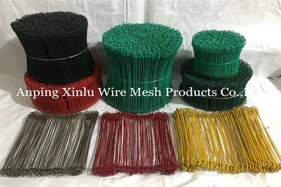 Double Loop Tie Wire - Rosso - 500pcs per pacchetto, Galvanizzato Loop Tie Wire per Supermercato Family Courtyard Recinzione Legatura