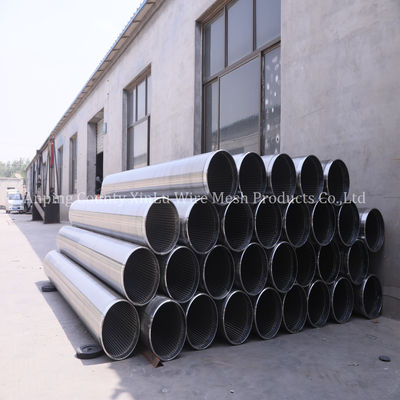 14&quot; tubo di schermo per pozzi d'acqua con filo di supporto Q25 2x3 mm e pressione di collasso 300 PSI