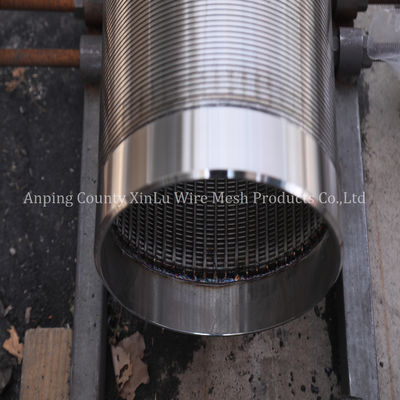14&quot; tubo di schermo per pozzi d'acqua con filo di supporto Q25 2x3 mm e pressione di collasso 300 PSI
