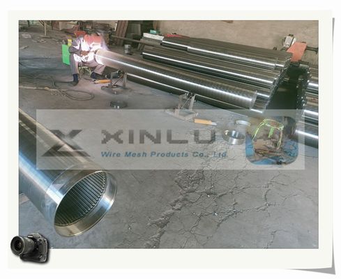 tubo a 8 pollici avvolto cavo di acciaio inossidabile di Johnson No Magnetic del tubo dello schermo di lunghezza di 5.8m