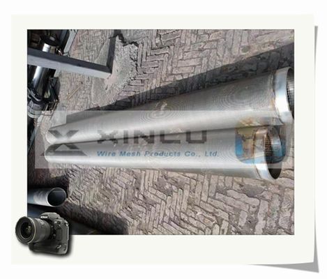 Tubo SS304 SS316L del filtro per pozzi dell'acqua avvolto cavo trapezoidale con il giunto del filo