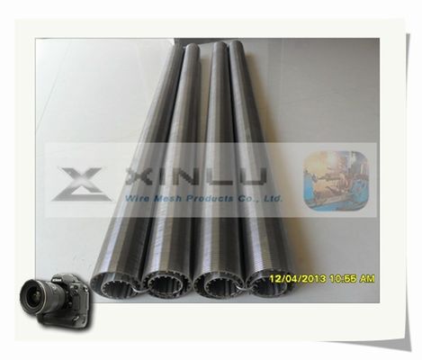 Lunghezza del tubo di acque reflue del tubo 100mm OD dello schermo di cavo del cuneo di acciaio inossidabile 6m