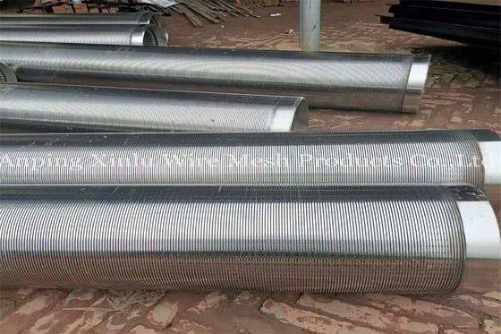 filtro per pozzi a forma di V dell'acqua del cuneo SS304 dello schermo continuo della scanalatura del diametro di 219mm