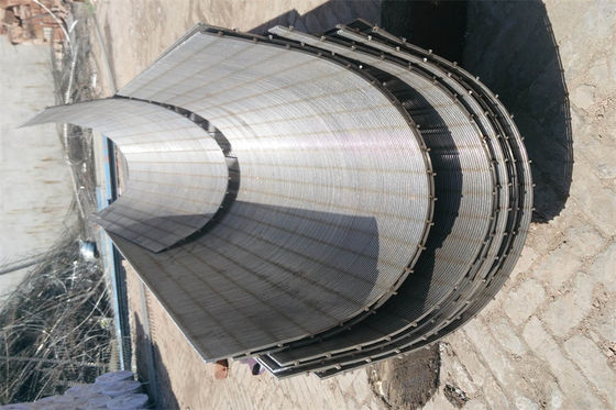Scanalatura del cavo 0.6mm del cuneo dello schermo della curvatura del setaccio del filtrante dell'arco per l'attrezzatura dell'acqua di scarico