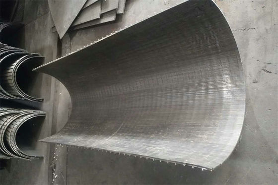 Scanalatura del cavo 0.6mm del cuneo dello schermo della curvatura del setaccio del filtrante dell'arco per l'attrezzatura dell'acqua di scarico