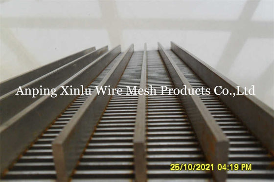Flat Johnson Wedge Wire Continuous Slot Screen Panel per il lavaggio del filtro del carbone