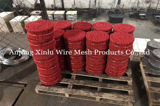 6 pollici Double Loop Tie Wire Anti Rust 1.0mm 16 Gauge colorato PVC rivestito Baling Tie Wire