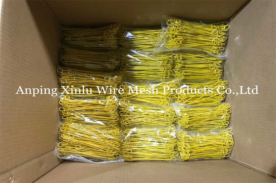 6 pollici Double Loop Tie Wire Anti Rust 1.0mm 16 Gauge colorato PVC rivestito Baling Tie Wire
