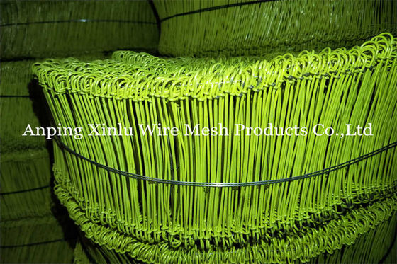 6 pollici Double Loop Tie Wire Anti Rust 1.0mm 16 Gauge colorato PVC rivestito Baling Tie Wire
