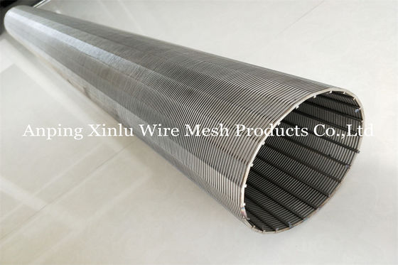 flangia di collegamento dello schermo del tubo del filtro dell'involucro di 250mm 15 Mesh Stainless Steel Johnson Wire