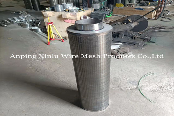 flangia di collegamento dello schermo del tubo del filtro dell'involucro di 250mm 15 Mesh Stainless Steel Johnson Wire