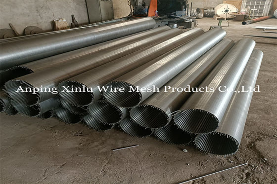 flangia di collegamento dello schermo del tubo del filtro dell'involucro di 250mm 15 Mesh Stainless Steel Johnson Wire