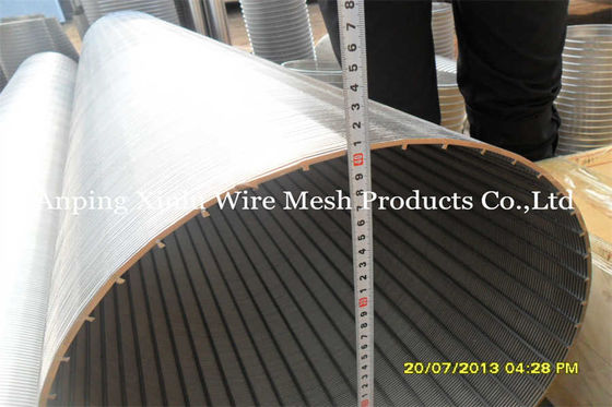 Apertura scanalata continua di acciaio inossidabile Vee Wire Screen Basket With