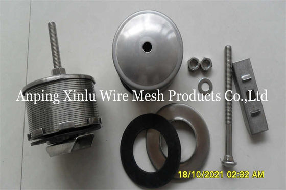 doppio ugello di doppio fondo del filtro da flusso ss Johnson Screen Nozzle Wedge Wire di 82mm