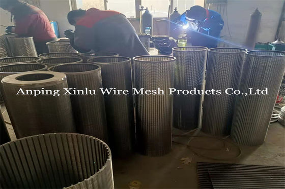 Ring Johnson Wedge Wire Screen Pipe di saldatura con la tecnica di saldatura del punto
