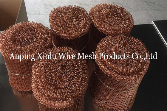 BWG SWG Copper Coated Double Loop Tie Wire 1.0mm X Lunghezza 100mm Twin Wire Double Loop Binding Wire